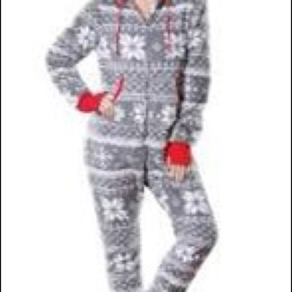 Ladie’s Pajama Gram Hoodie Footie. Brand New!